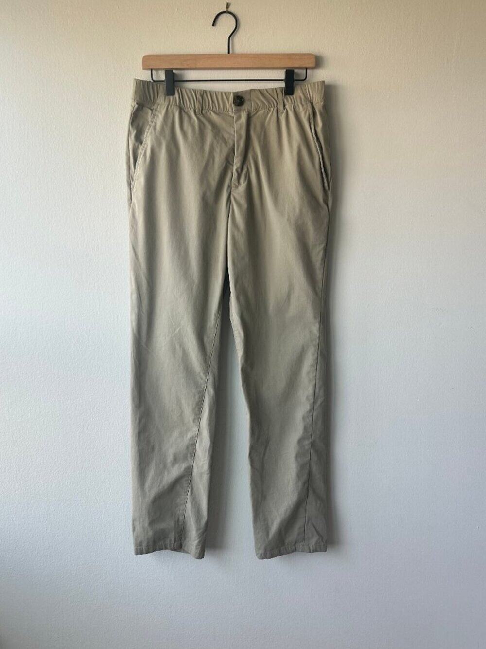 Marine Layer Saturday Breeze Chino Pants Size M Khaki Stretch Elastic Waist